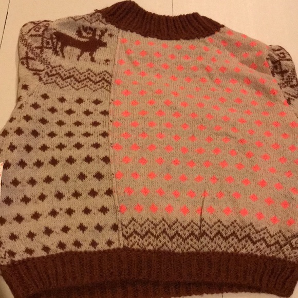 Free People Snow Globe Fair Isle Alpaca Wool Pullover Sweater - Picture 15 of 16